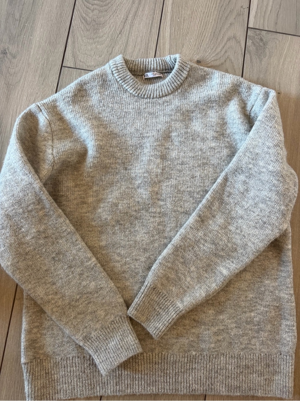 ZARA Cozy Knit Oversized Crewneck Sweater Wool Blend Size S